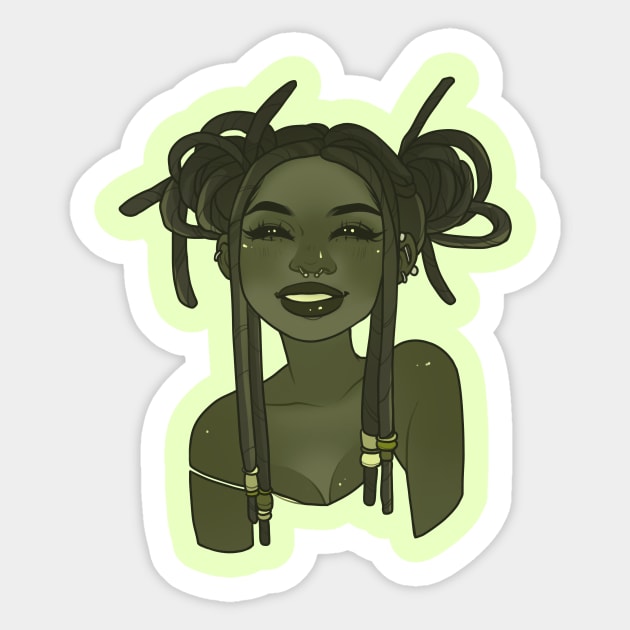 Green Girl Sticker by soniastegemann